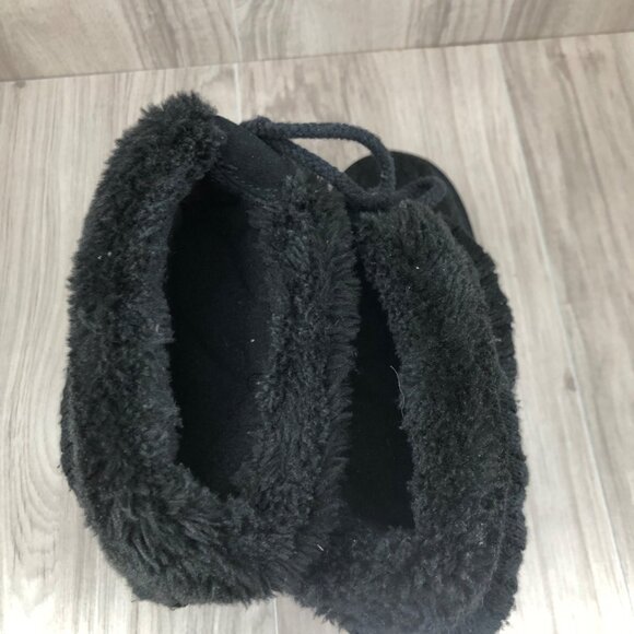 Skechers Boots Womens 7.5 Black Knit Slouch Pull On Winter Shoes - Picture 9 of 10